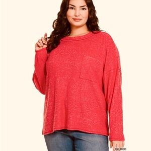 Zenana Ribbed Hacci Sweater